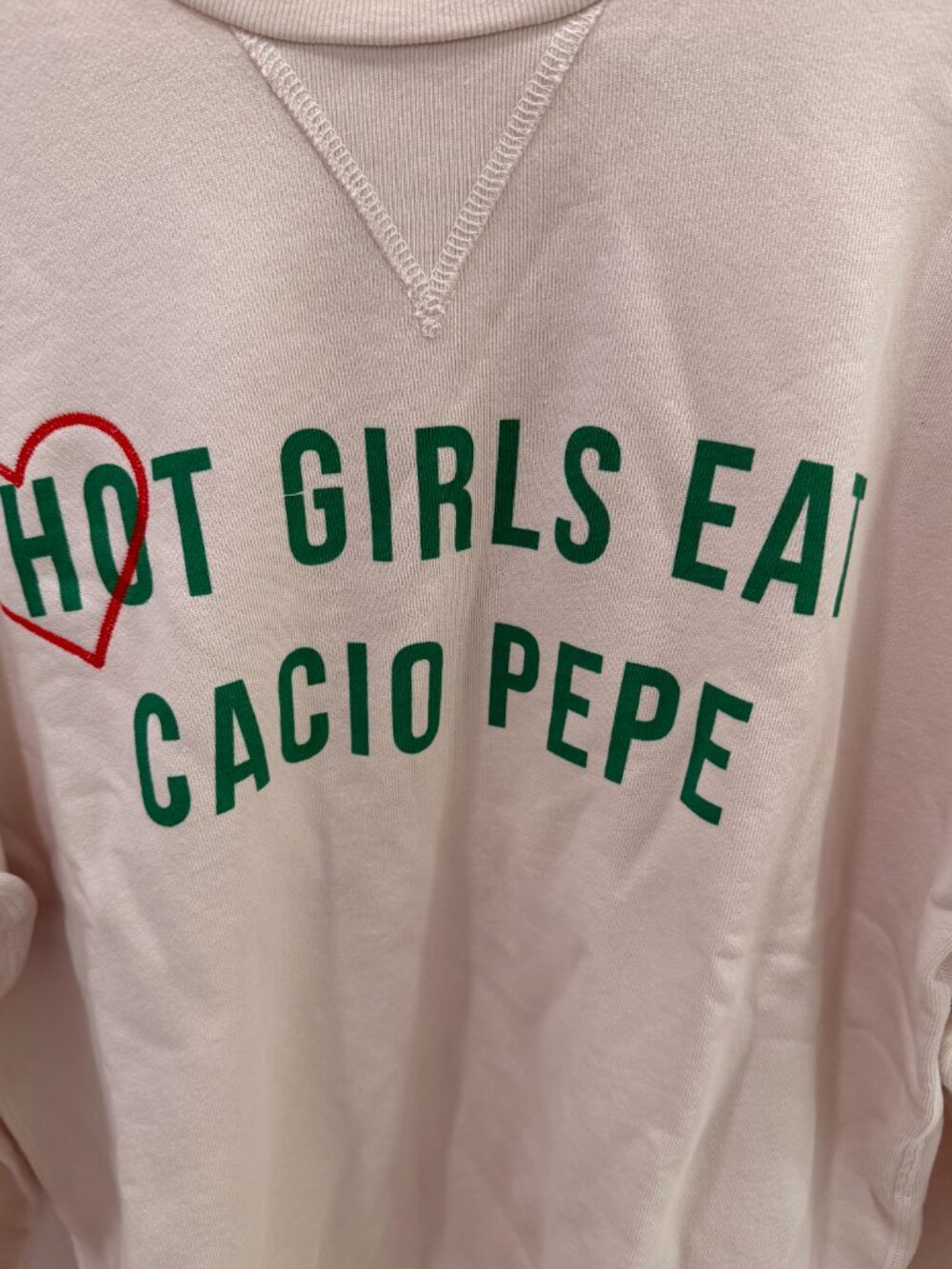 Cacio Pepe x Pasta Confidential Hot Girls Eat Cacio Pepe Sweatshirt Size L - Picture 2 of 9